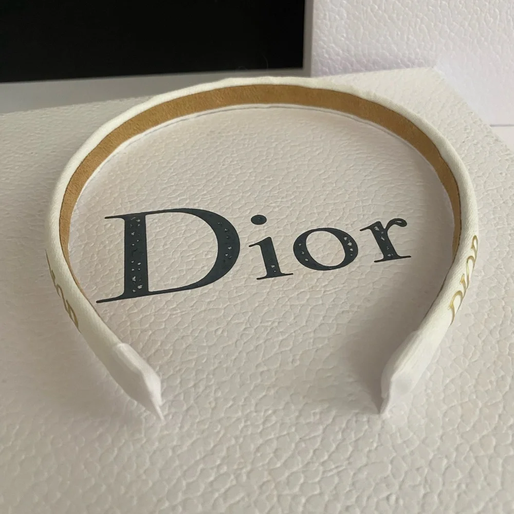 DIOR Ribbon White Logo Headband - Picture 3 of 6